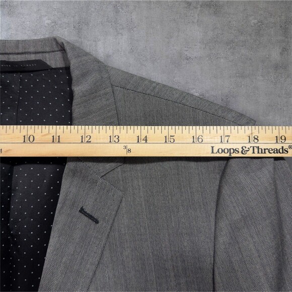 HUGO BOSS Mens Blazer Sport Coat Jacket Two Button Jacket 42R Gray Wool Suits - Picture 11 of 16